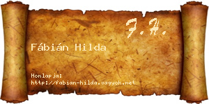 Fábián Hilda névjegykártya